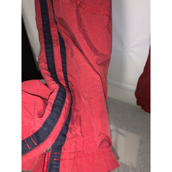 Abercrombie & Fitch Mens Sweatpants Red VTG Spellout Zipper Sides Size Medium - Picture 5 of 8